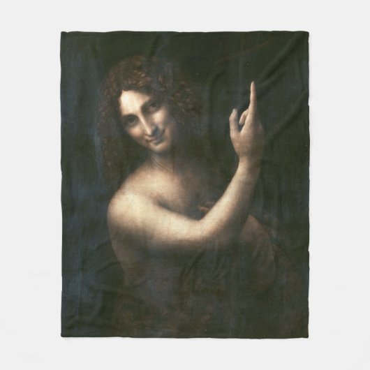 Johannes der Täufer Leonardo da Vinci Fleecedecke (Vorderseite)