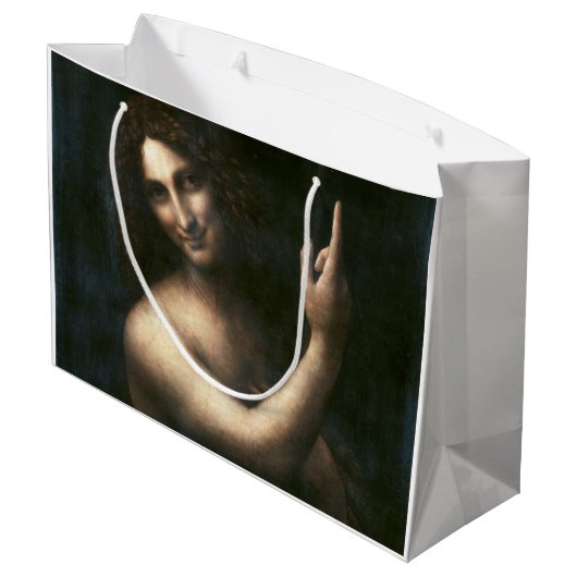Johannes der Täufer Leonardo da Vinci Große Geschenktüte (Rückseite Schrägansicht)