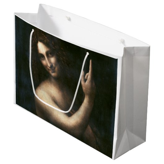 Johannes der Täufer Leonardo da Vinci Große Geschenktüte (Vorderseite Schrägansicht)