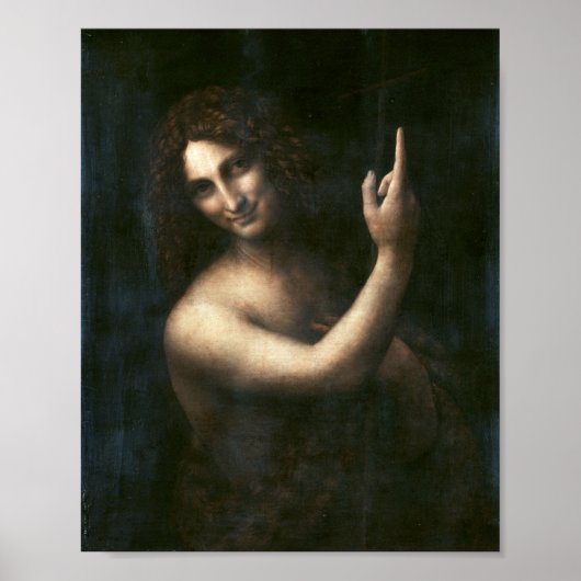 Johannes der Täufer Leonardo da Vinci Poster (Vorne)