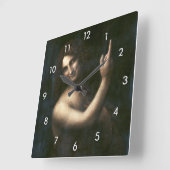 Johannes der Täufer Leonardo da Vinci Quadratische Wanduhr (Winkel)