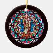 Johannes der Täufer mit Advent Zitat Keramik Ornament (Vorne)