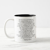 Johannes der Täufer (RLS 06) mit Texten Zweifarbige Tasse (Links)