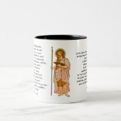 Johannes der Täufer (RLS 06) mit Texten Zweifarbige Tasse (Mittel)