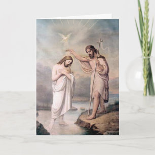 Johannes der Täufer tauft Jesus im Jordan Karte