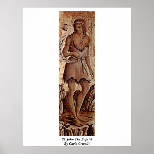 Johannes der Täufer von Carlo Crivelli Poster (Vorne)