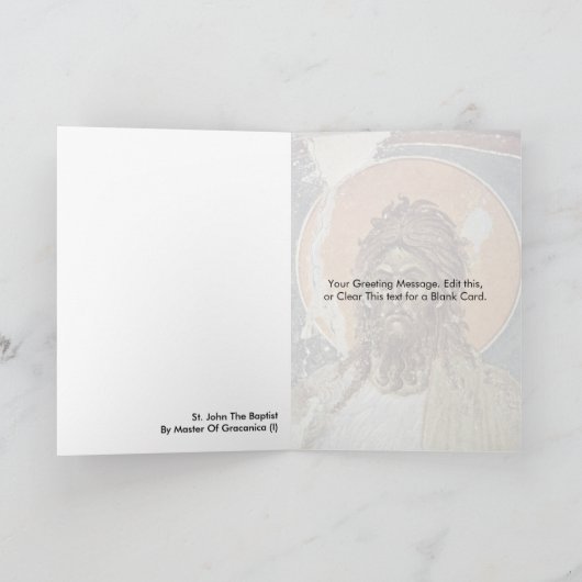 Johannes der Täufer von Gracanica (I) Karte (Innenseite)