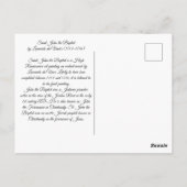 Johannes der Täufer von Leonardo da Vinci Postkarte (Rückseite)