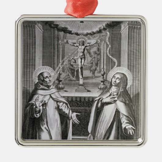 Johannes des Kreuzes und des St Theresa von Avila Silbernes Ornament (Vorne)