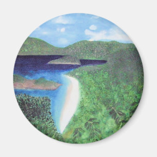 Johannes, die US-Jungferninseln-Strand-Ansicht Magnet