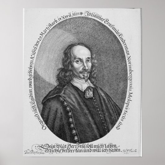 Johannes Erasmus Kindermann Poster (Vorne)