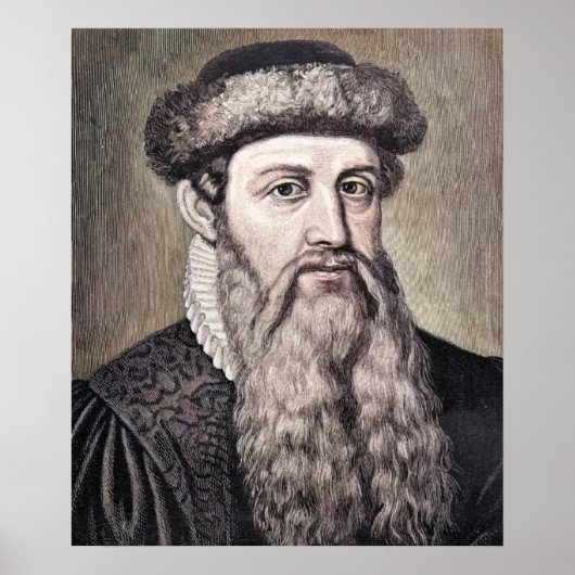 Johannes Gutenberg - Erfinder Poster (Vorne)