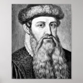 Johannes Gutenberg Portrait Poster (Vorne)