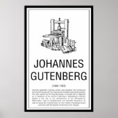 Johannes Gutenberg Poster (Vorne)