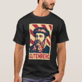 Johannes Gutenberg Presse-Technik-Invent T-Shirt (Vorderseite)