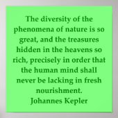 Johannes Kepler Zitat Poster (Vorne)