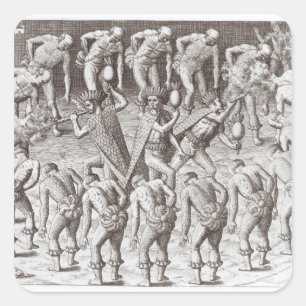 Johannes Leriis Konto der Caraibe-Amerikanische Ur Quadratischer Aufkleber