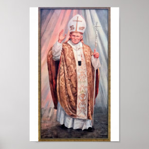 Johannes Paul II. - Beliebter Papst aus Polen. Poster