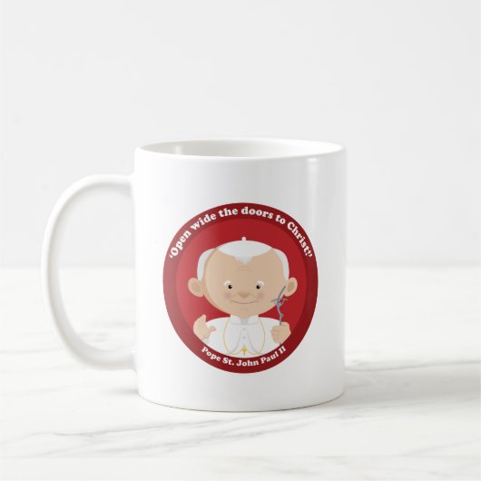 Johannes Paul II Kaffeetasse (Links)
