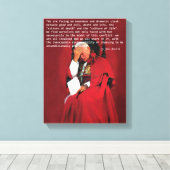 Johannes Paul II über das Leben. Leinwanddruck (Insitu (Holzboden))