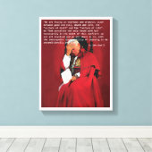 Johannes Paul II über das Leben. Leinwanddruck (Insitu (Holzboden))