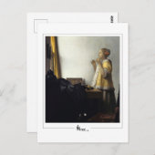 Johannes Vermeer #15 - Fine Art Postkarte (Vorne/Hinten)