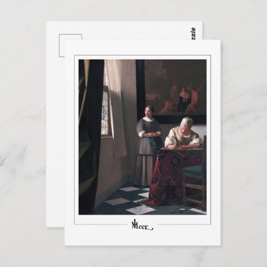 Johannes Vermeer #18 - Fine Art Postkarte (Vorne/Hinten)