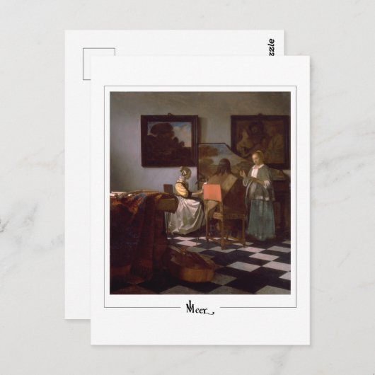 Johannes Vermeer #19 - Fine Art Postkarte (Vorne/Hinten)