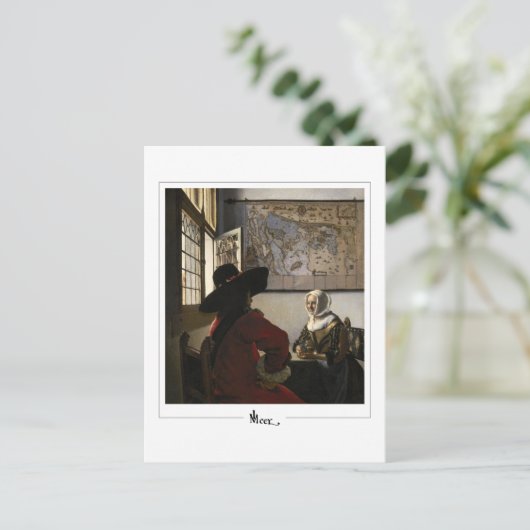 Johannes Vermeer #26 - Fine Art Postkarte (Stehend Vorderseite)