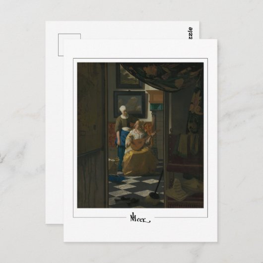 Johannes Vermeer #32 - Fine Art Postkarte (Vorne/Hinten)