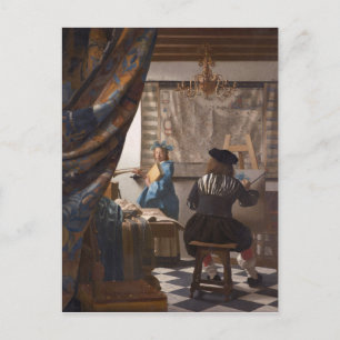 Johannes Vermeer - Allegorie der Malerei Postkarte