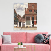 Johannes Vermeer, Ansicht der Häuser in Delft Leinwanddruck (Insitu (Wohnzimmer))