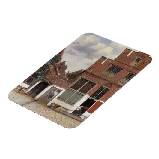 Johannes Vermeer, Ansicht der Häuser in Delft Magnet (Linke Seite)
