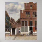 Johannes Vermeer, Ansicht der Häuser in Delft Poster (Vorne)