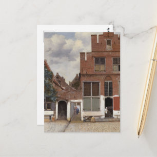 Johannes Vermeer, Ansicht der Häuser in Delft Postkarte