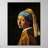 Johannes Vermeer art - Girl with a Pearl Earring Poster (Vorne)