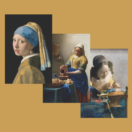 Johannes Vermeer - Auswahl der Meisterwerke Geschenkpapier Set