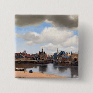 Johannes Vermeer - Blick auf Delft Button