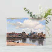 Johannes Vermeer - Blick auf Delft Dankeskarte (Stehend Vorderseite)