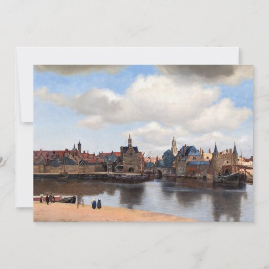 Johannes Vermeer - Blick auf Delft Einladung (Vorderseite)