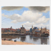 Johannes Vermeer - Blick auf Delft Fleecedecke (Vorderseite (Horizontal))