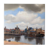 Johannes Vermeer - Blick auf Delft Fliese (Vorderseite)