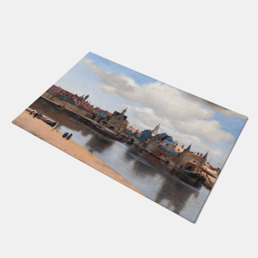 Johannes Vermeer - Blick auf Delft Fußmatte (Schrägansicht)