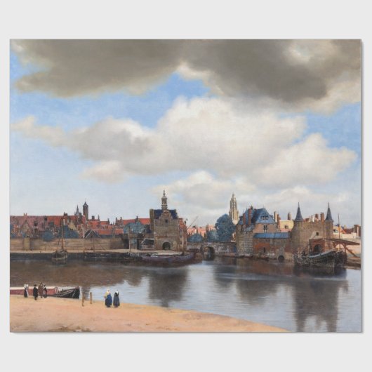 Johannes Vermeer - Blick auf Delft Geschenkpapier (Flach)