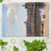 Johannes Vermeer - Blick auf Delft Geschirrtuch (Gefaltet)