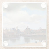 Johannes Vermeer - Blick auf Delft Glasuntersetzer (Rückseite)