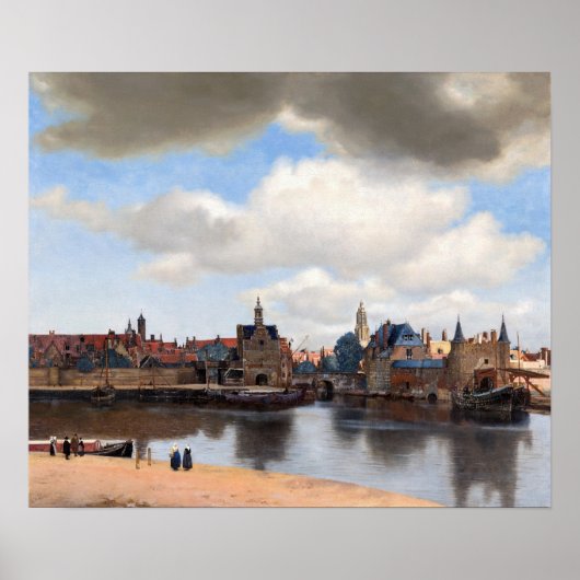Johannes Vermeer - Blick auf Delft Poster (Vorne)