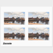 Johannes Vermeer - Blick auf Delft Rechteckiger Aufkleber (Blatt)