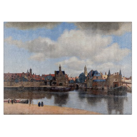 Johannes Vermeer - Blick auf Delft Schneidebrett (Vorderseite)