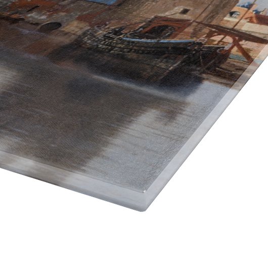 Johannes Vermeer - Blick auf Delft Schneidebrett (Ecke)